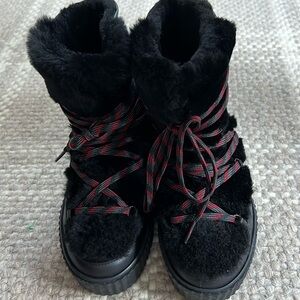 Penelope Chilvers Galaxy Platform Boots 38 Shearling Leather New without box.